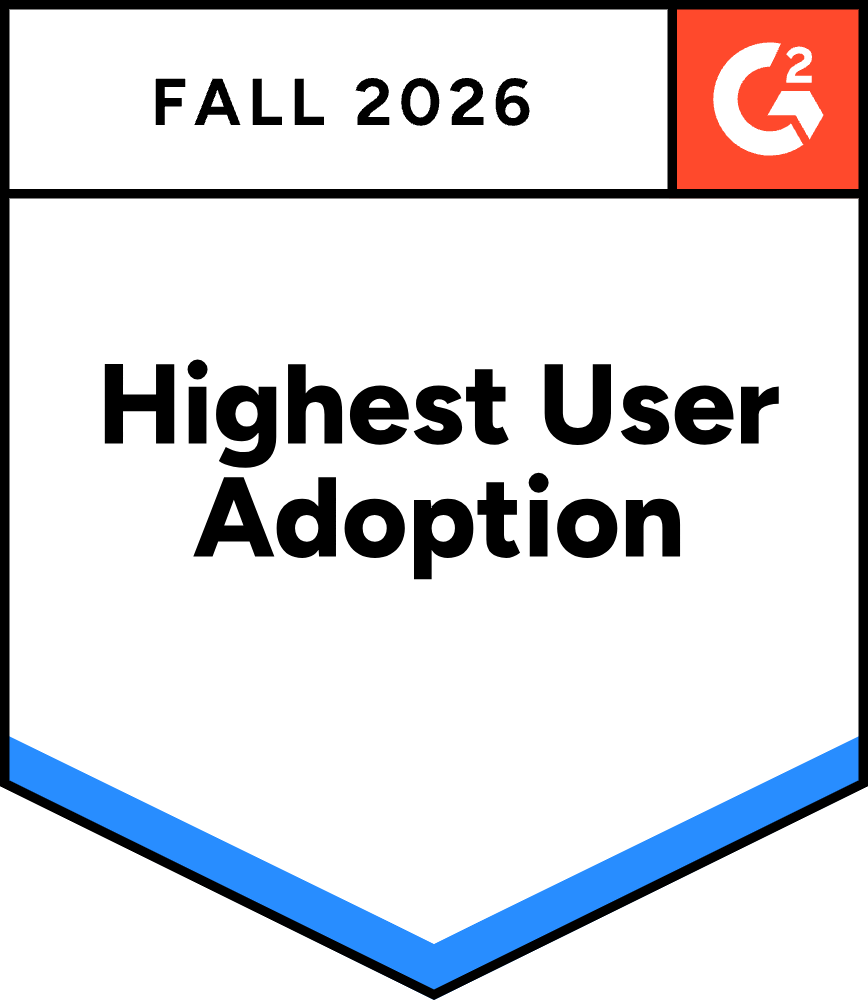 G2 Highest User Adoption Award